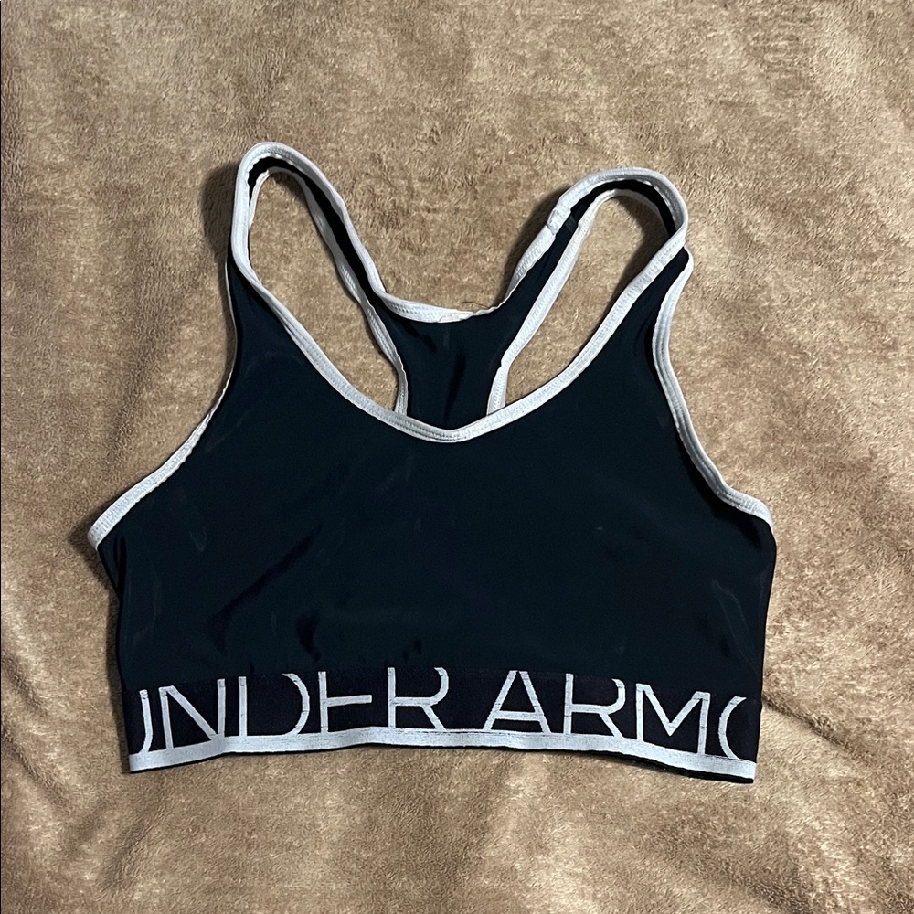Under Armour Black and White Sports Bra